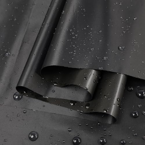 4Yard (60"×144") Marine Waterproof Fabric - Outdoor UV-Resistant Lightweight Durable Ripstop Material, UPF50+ Sun-Protection Blackout for Tarp Tent Camping Canopy, Black - color: Black, size: 4Yard