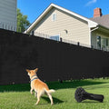 4' x 20' Privacy Fence Screen with Brass Grommets Heavy Duty Fencing Cover Windscreen Mesh Shade Net Cover Zip Ties Included for Backyard Garden Patio Outdoor, Black