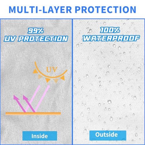 10x10 Canopy Replacement Top Cover with Air Vent, 210D Silver Coated Waterproof Polyester, Pop Up Tent Cover for Straight Leg Canopy Frame, Canopy Top Only - color: Silver-coated White