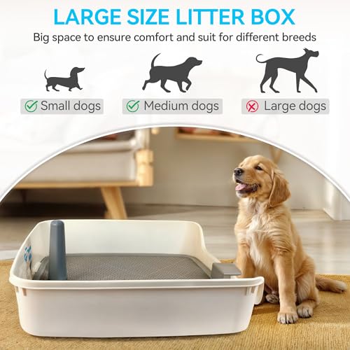 ALL FOR PAWS Pee Pad Holder, XL Dog Litter Box, Puppy Pads Holder, Puppy Potty Tray for Small/Medium/Large Dog Potty Training, 25" x 25"