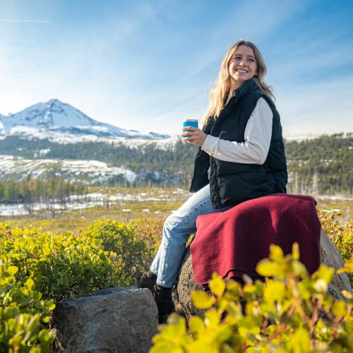 Arcturus Military Wool Blanket - Warm, Thick, Washable - Great for Outdoors, Camping, Stadium Blanket, Picnics, Travel - Car & Bushcraft Survival Kits - color: Wine