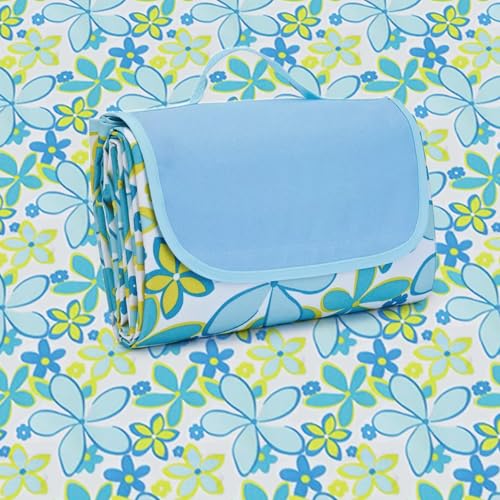 Picnic Blanket 77 x 79 Inches Waterproof Oxford Fabric Picnic Blanket Portable and Foldable Outdoor Mat for Camping, Beach, and Family Picnics - color: Lily