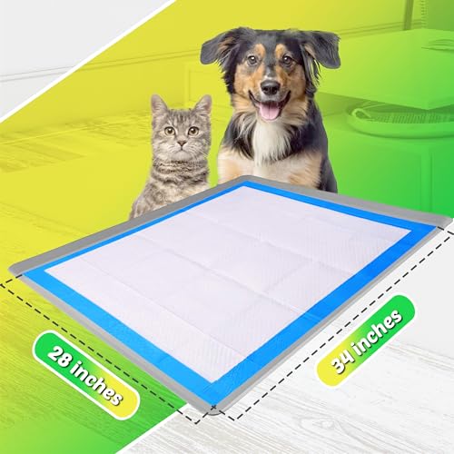 TidyFriend Dog Pee Pad Holder Tray Fits for 28” x 34” Wee Wee Pee Pads - Stable Grip, Raised Edges, Quick-Wipe Silicone Surface Dog Potty Tray Holder for Indoor Flooring Protection (Light Grey) - color: Light Grey