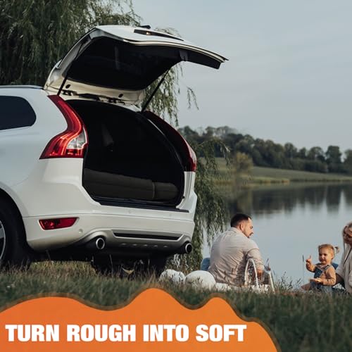 Car Air Mattress Bed: Inflatable Back Seat Air Mattress for Car, Thick Camping Sleeping Pads with 2 Pillows & Air Pumps, Fits Sedan/Truck/SUV, Black - color: Black, size: Car Air Mattress