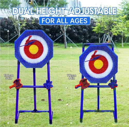 BunnyBoo Family Axe Throwing Game for Backyard Fun - color: Blue, size: 21" Bristle Target