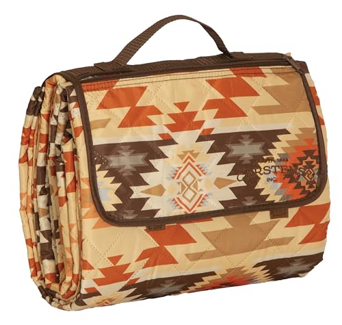 Carstens, Inc. Easy Pack Waterproof Sandproof Picnic Blanket, Lightweight Foldable Outdoor Camping Beach Mat, Large 60"x80", Aztec Stripe - color: Aztec Stripe