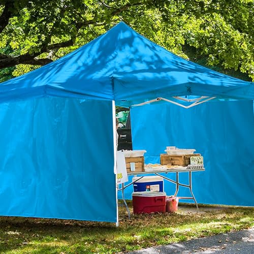 Joramoy Canopy Tent Sidewalls for 10×10 Pop Up Canopy, 3 Pack Instant Sunwall, UV Protection and Waterproof Shade Wall, Straight Leg Sidewalls 3 PCS Only (SkyBlue) - color: SkyBlue, size: 10×10