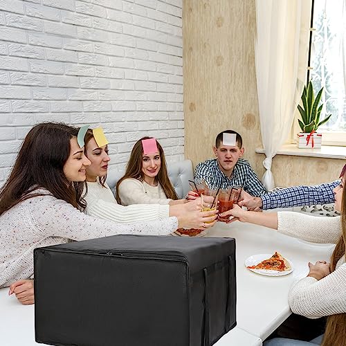 Insulated Pizza Delivery Bag for Carry Hot, 20" x 20" x 14" Insulated Food Delivery Bag, Grocery Cooler Bags for Catering/Drivers, Commercial Food Warmers（Black, 1Pk） - color: Black, size: 20 X 20 X 14 Inches