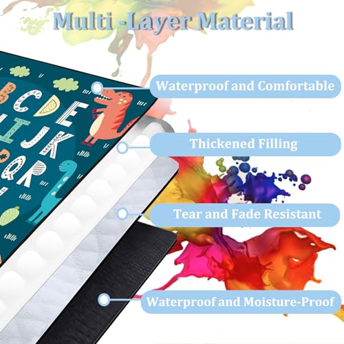 Extra Large Picnic Blanket Waterproof,80"x 80"Foldable Machine Washable Beach Blankets,Outdoor Blanket for 6-8 Adults,Picnic Mat Suitable for Indoor Crawling,Park Beach,Camping,Hiking,Travel( Blue) - color: Blue Abc Letters, size: 6'8" x 6'8" (Square)