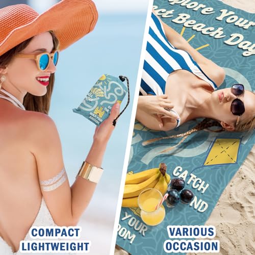 Funny Beach Game Pocket Picnic Blankets, Ocean Coastal Outdoor Beach Camping Blanket Waterproof Sandproof Gifts for Kids Boys, Sea Maze Mini RV Picnic Mat for Camper Campsite Travel 55x60in - color: Maze