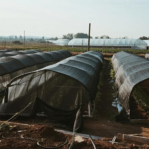 winemana 6x120 FT Outdoor Shade Cloth for Garden & Plants - 50% Large Black Mesh Tarp, UV Resistant Woven Shade Fabric for Greenhouse Farm Row Cover Vegetables Sun Protection Poultry Run - size: 6 Ft X 120 Ft, style: 50%