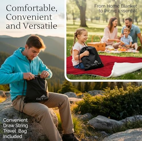 Waterproof Throw Blanket (40"x60") – Reversible Fleece & Sherpa, TPU Leakproof Stain Resistant Couch & Sofa Cover, Bed Protector – Machine Washable - Burgundy - color: Red, size: 40 x 60 inch