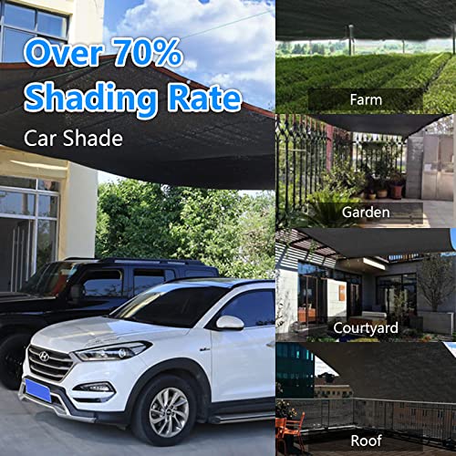 70% Black Shade Cloth for Garden, 6.5x10FT Resistant Garden Sun Shade Net, Durable Mesh Shade Tarp with Reinforced Grommets for Greenhouse, Plant, Chicken Coop, Pergola,Canopy (6.5ft*10ft) - color: 6.5ftx10ft
