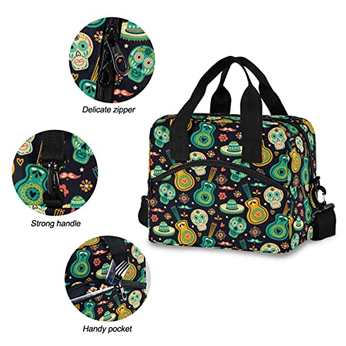 Cinco de Mayo Insulated Lunch Bag Reusable Lunch Tote Bag Cooler Bag for Women Men Adult Lunch Box with Adjustable Shoulder Strap Leakproof Lunch Bag for Work School Picnic Camping - color: Cinco de Mayo