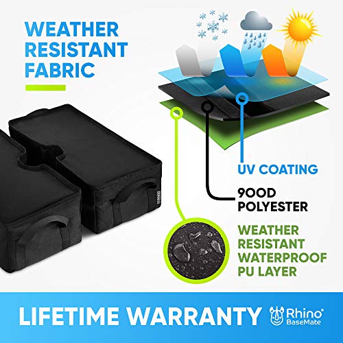 Rhino BaseMate 18" Umbrella Base Weight – Fits Offset, Cantilever & Outdoor Patio Umbrellas – Detachable Design – Black – Easy Setup - size: 45.7 cm