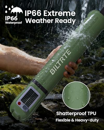 2 Pack 24" Inflatable Solar Camping Lantern, Magnetic LED Tube Light with USB-C 2000mAh Phone Charger,IP66 Waterproof TPU Tent Light for Hurricane Emergency, Backpacking & Off-Grid Survival - color: Green, size: 24in-2pcs