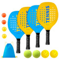 Pandahero Tennis Racket Set for Outdoor Play, 4 Paddles, 8 Balls, Beach & Lawn Game, Adults Family Fun