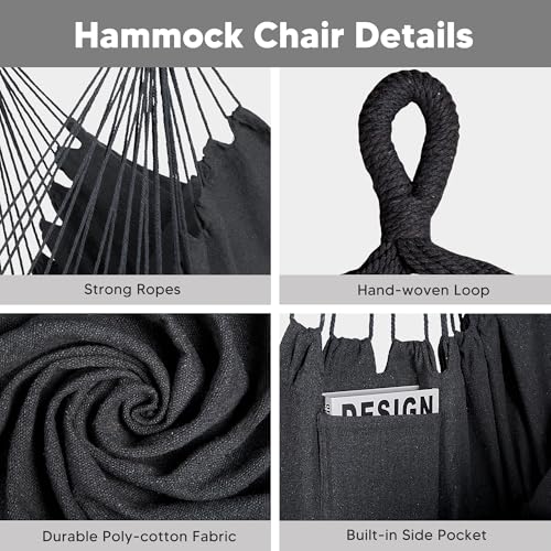 SUNCREAT 2-in-1 Convertible Backyard Fabric Hammock with Stand, Large Hammocks for Outside, Light Gray & Dark Gray - color: A-light Gray & Dark Gray