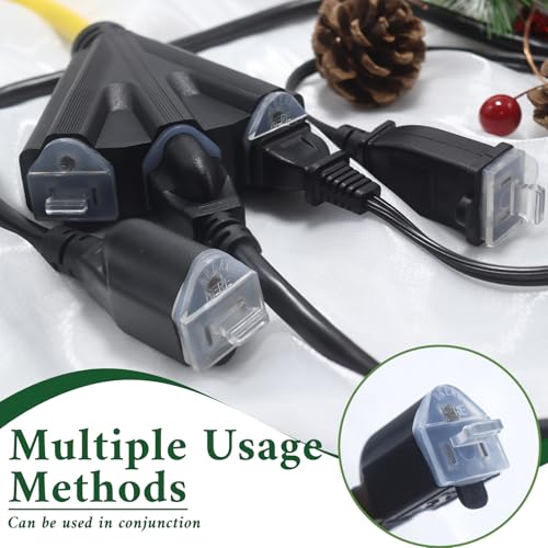 30 Pack Outdoor Plug Protector Waterproof Soft Silicone Waterproof Pad and ABS Plug Cover Constitute Christmas Light Installation, Extension Cords, Stop GFCI - color: Lucency 30pack