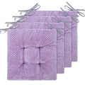 WONDER MIRACLE 4 Pack Seat Cushion/Chair Cushion Pads for Dining Chairs, Office Chair, Car, Floor, Outdoor, Patio，Machine Wash & Dryer Friendly (F&F 16"×16", Lavender) - color: Lavender, style: F&F 16"×16"