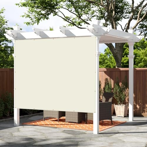 SUNNY GUARD Shade Cloth 3x8 FT Sun Shade Screen Fabric HC-089 Shade Cover Tarp with Grommets for Pergola Backyard Garden,Butter Cream - color: Butter Cream, size: 0 3'×0 8'