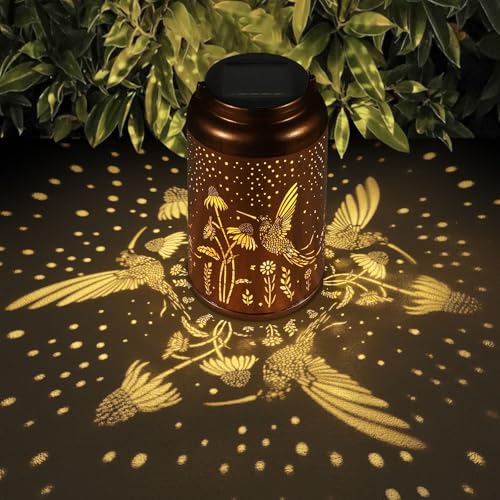 Solar Lanterns Outdoor Waterproof Hummingbird Garden Decor Gifts for Women Mom Grandma Hanging Lights Metal Decoration Outside for Yard, Patio,Backyard,Porch(Long-Tailed Hummingbird) - style: Long-tailed Hummingbird