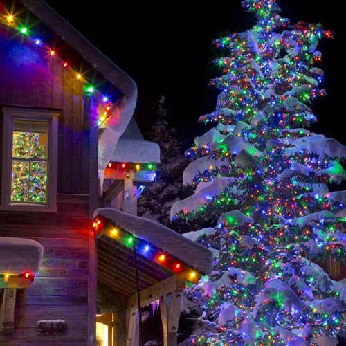 Solar String Lights for Outside, 39Ft 100 LED Solar String Lights Outdoor with 8 Modes，Solar Lights for Outside Waterproof for Yard, Fence,Balcony, Party,Christmas Tree Decorations (Multicolor) - color: Multicolor, size: 1 Pack 100 LED