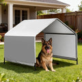 4'x 4'x 3.3' Dog Shade Shelter, Outdoor Dog Tent Dog House Canopy Waterproof, Sun Protection with Ground Stakes for Pet Medium Large Dogs, Cats, Pigs, Chicken, Goose (4‘’)