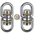 SELEWARE Bearing Swing Swivel, 360° Rotational Device Hanging Accessory for Web Tree Swing, Hammock Chair, Climbing Rope, Aerial Yoga, Kids Swing Swivel, Hold Up to 1200LB, 2 Pack - color: Swivel Only, 2 Pack