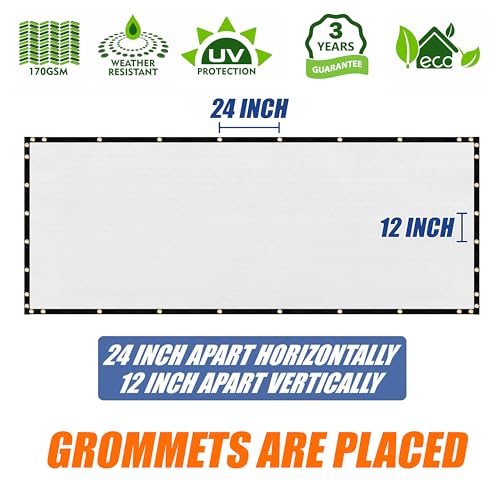 Amgo 4' x 10' Grey Fence Privacy Screen, Commercial Standard Heavy Duty Windscreen with Bindings & Grommets, 90% Blockage, Cable Zip Ties Included (We Make Custom Size) - color: Gray, size: 0 4' x 1 0'