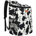 Camping Cooler Backpack 30 45 Cans, Soft Backpack Coolers Insulated Leak Proof Travel Cooler Bag Waterproof Lunch Picnic Beach Work Trip Thermal Bag Drink Beverage Beer Bag Cooler - color: Black White Pattern, size: 45 Cans