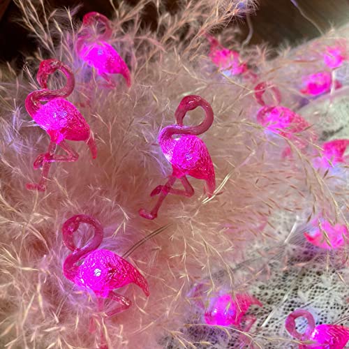 Outdoor Solar Lights for Outside Pink Flamingo Garden Decor 14ft 40LED Solar Power Fairy Lights Waterproof Summer Beach Yard Solar Landscape String Lights 14ft 40LED Patio Fence Backyard Bird Decor - style: Flamingo