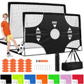 Portable Pop Up Soccer Goal - 6x4ft Backyard Training Equipment with Soccer Ball, Scoring Target Cloth, and Conesl,Fencing Training Equipment，Baseball & Softball Protective Screens