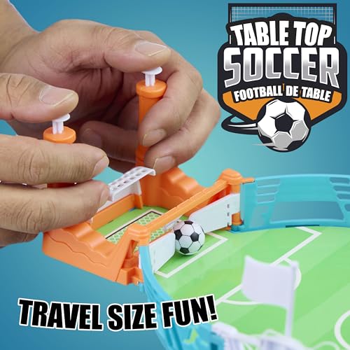 EXPRESSIONS Tabletop Soccer Game – Portable Mini Soccer Goal with 4 Balls Included | Desktop Hand Soccer Training Toy | Fun Desk Game for Office, Work & Travel | Great Gift for Kids & Adults - style: Soccer