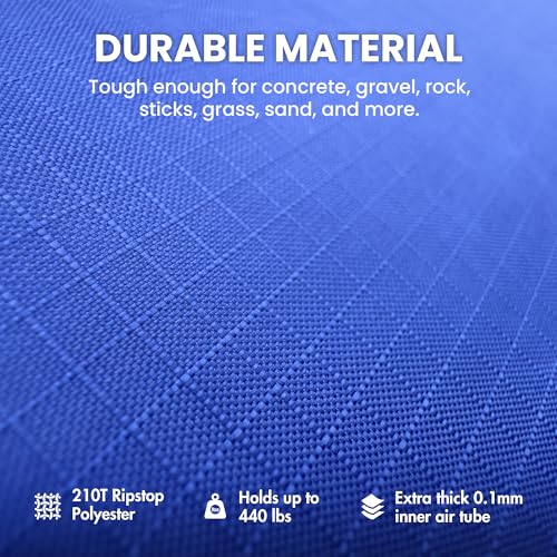 Portable Inflatable Lounger for Beach & Camping – Self-Inflating Air Couch, Beach Sofa, and Outdoor Lounge Chair for Relaxation and Comfort - color: Royal Blue