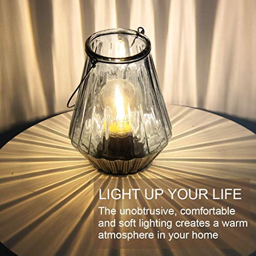Battery Operated Lamp Hanging,Cordless LED Table Lamp with Timer, Decorative Lantern Lights Outdoor Indoor Decor for Patio/Home/Hallway/Deck/Spareroom/Bedroom/Tabletop/Fireplace/Vintage Style (Blue) - color: Blue