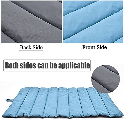 CHEERHUNTING Outdoor Dog Bed, Waterproof, Washable, Large Size, Durable, Water Resistant, Portable and Camping Travel Pet Mat 51X35 - color: Blue, size: X-Large
