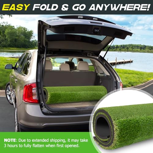 Bltend Dual Turf Golf Mat 31mm: 5x5ft/5x4ft Heavy-Duty Golf Hitting Mats Practice Outdoor/Indoor, Elite Dense Artificial Turf Matt Training Aid for Garage/Simulators/Driving Range/Backyard - style: 5'x4' Elite - 21mm