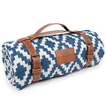 Komorebi Extra Large Picnic Blanket - 78” x 59” - Waterproof Outdoor Blanket, Foldable & Portable Sandproof Beach Blanket - Blue Travel Mat with Soft Cotton & Carry Handle - color: Blue