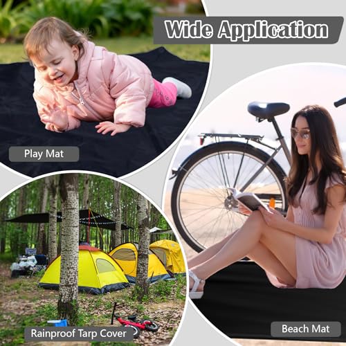 Tent Footprint, Waterproof Camping Tarp, 87" x 59" Ultralight Tent Floor Mat with Storage Bag for Outdoors Ground Camping Hiking Backpacking Beach