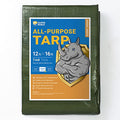 GUARD SHIELD Green Tarp Waterproof 12x16 Feet Medium Duty All Purpose Poly Tarps Cover 7mil - color: Green, size: 12x16