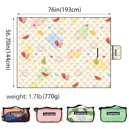 Outdoor Picnic Blanket 79"X60" Large Picnic Mat Foldable Waterproof Sand Proof Beach Blanket Compact Portable with Carry Strap Cozy Rug for Camping Grass Hiking Concerts Tent Indoor Play Mat, Daisy - color: Daisy