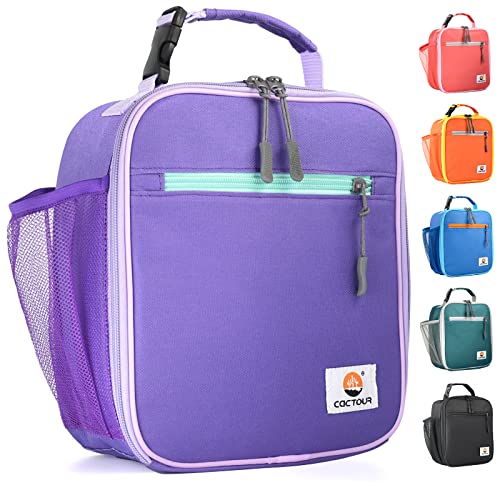 CaCTOUR Lunch Box Kids,Premium Insulated Lunch Bag for Girls Boys Teen Women,Soft Bag Mini Cooler Back to School Thermal Reusable Lunch Bag for Work School Picnic (Purple) - color: B-Purple