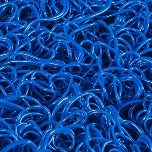 Vinyl Mesh Entry Mat 3'3" x 6’ – 1/2" Thick Heavy Duty Scraper & Drainage Floor Mat for Walkways, Entrances & High-Traffic Areas, Blue - color: Blue, size: 3'3" x 6' (Rectangular)