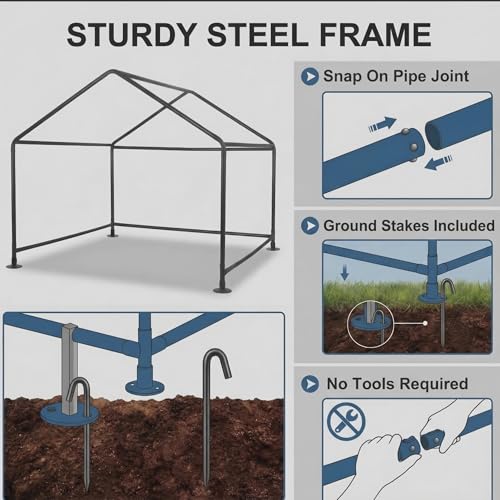 Dog Shade Shelter Outdoor 4'x4'x3' Tent for Large Medium Dogs, Outside Sun Rain Canopy Pet House for Cats Pigs Livestock with Waterproof Roof Ground Nails,Black - color: Black