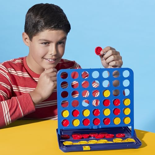 Official Hasbro Games Connect 4 Game (2025 Edition) | All-in-1 Storage, Carrying Case, Score Tracker | Ages 6+ | 2 Players | Family Games for Kids