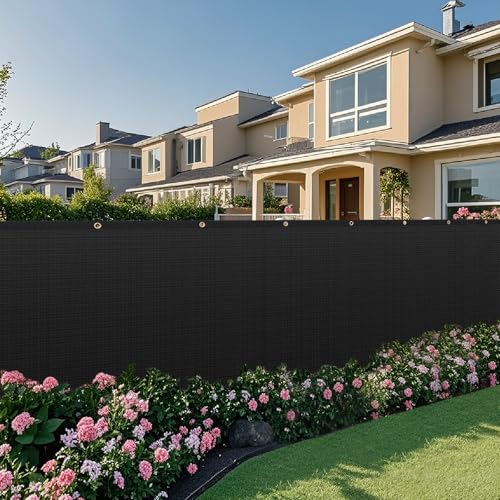 6' x 50' Fence Privacy Screen,Privacy Fence Shade Covers - 90% Blockage Heavy Duty Fence Panels for Garden Backyard Outdoor Home Decoration (Black) - color: 6' x 50' Black, size: 6' X 50'