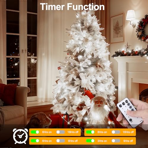 OGORI 200FT 800LED Fairy Lights Outdoor, Cool White Fairy String Lights 8 Modes Remote & Timer, IP67 Waterproof Fairy Tree Lights for Bedroom, Wedding, DIY, Centerpiece, Christmas Decorations - color: Cool White, size: 200FT 800LED