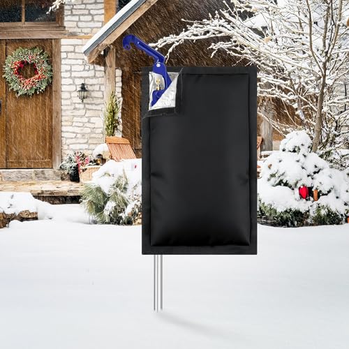 Outdoor Faucet Covers for Winter, 35.4"H×13.4"W - Waterproof Oxford Fabric Water Faucet Cover, Freeze Protection Outdoor Faucets Hose Bibs for Wall Taps Garden, Lawn, and Sprinkler Systems - size: 35.4×13.4inch