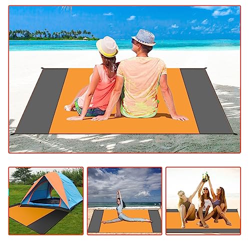 Waterproof Camping Tarp Lightweight Multifunctional Tent Footprint for Camping, Hiking Backpacking, Compact Tent Tarp Ground Sheet Mat for Ground or Under Tent（78.7" x 82.7" | Orange） - color: 78.7" X 82.7" | Orange